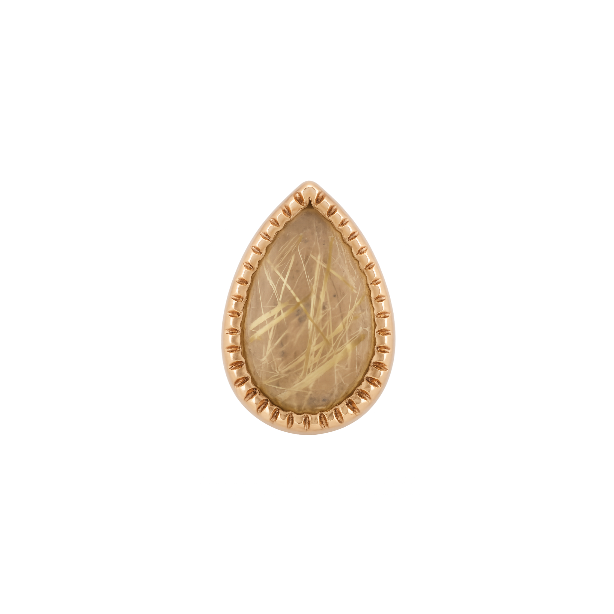 Auris - Grisant Teardrop - Quartz Rutilé