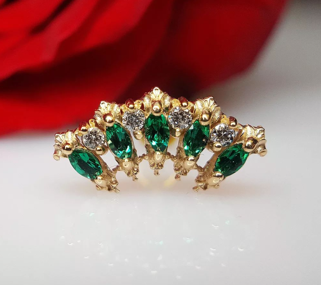 AuAdore - Lady Jane - Emerald / Diamond-thumbmail-2