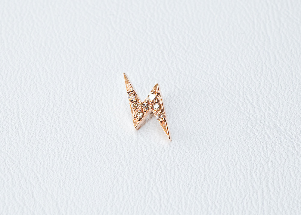 BVLA - Micro Pave Lightning Bolt - Champagne Diamond