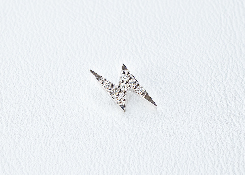 BVLA - Micro Pave Lightning Bolt - Diamond
