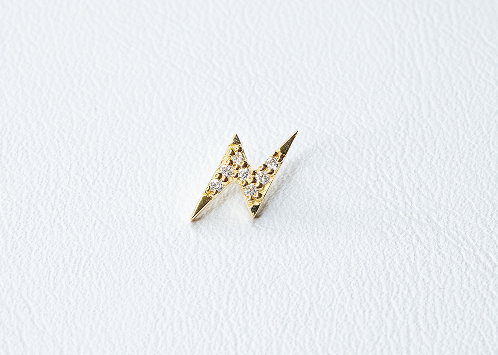 BVLA - Micro Pave Lightning Bolt - Diamond