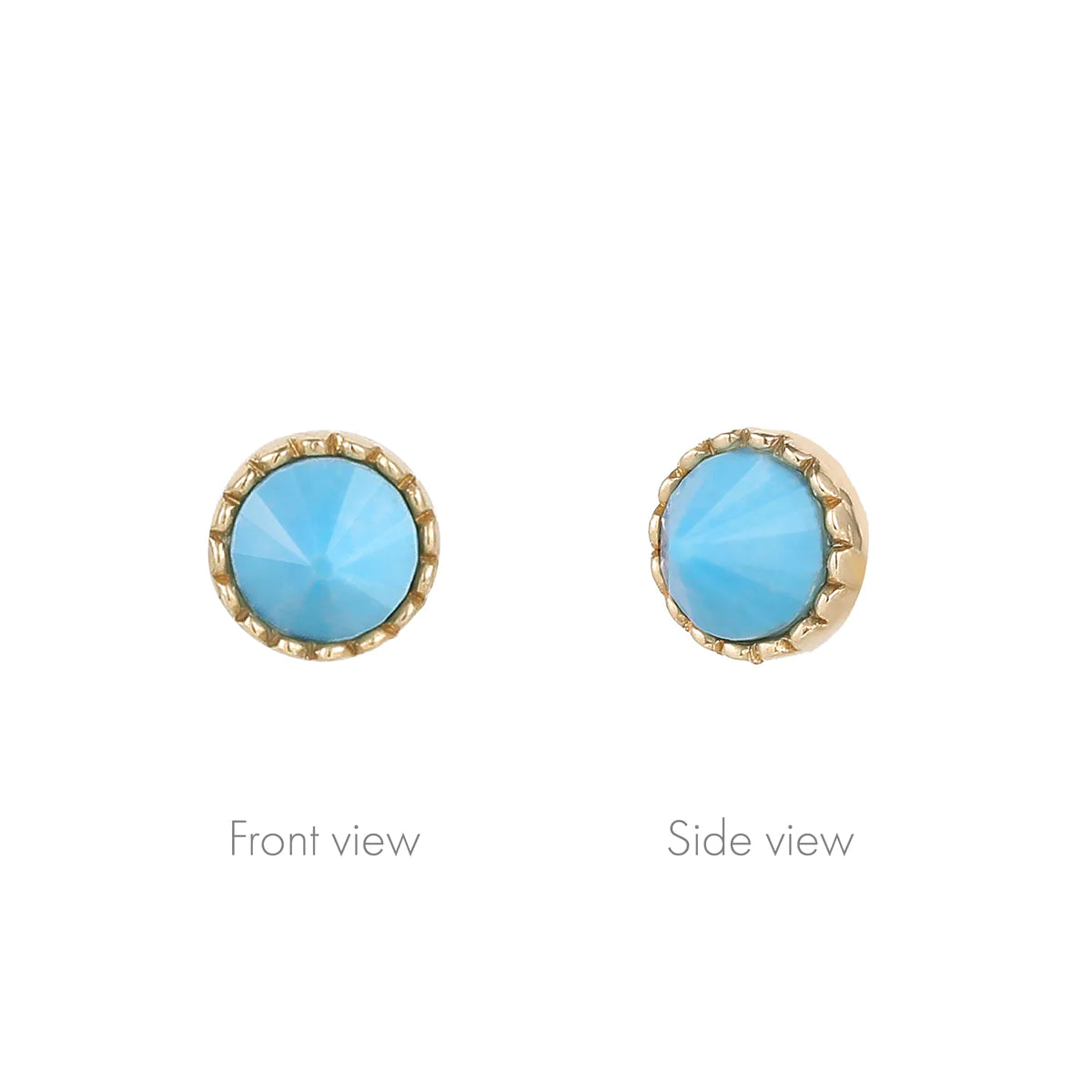 Buddha Jewelry - Round Accent Bezel Reverse Set - Turquoise-thumbmail-2