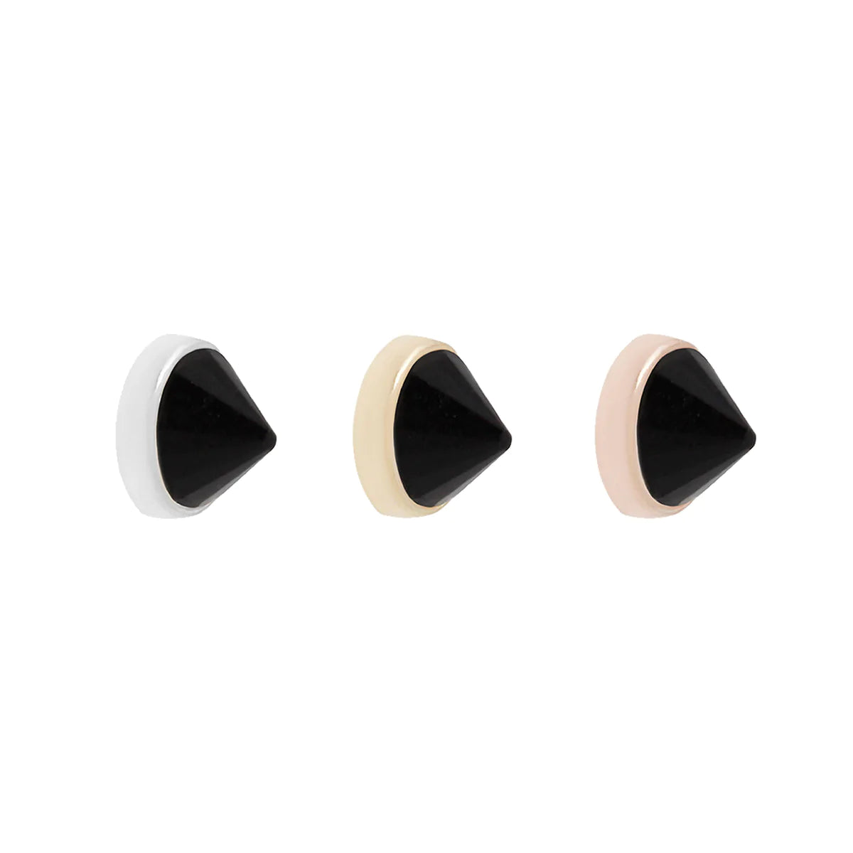 Buddha Jewelry - Round Bezel Reverse Set - Black Agate