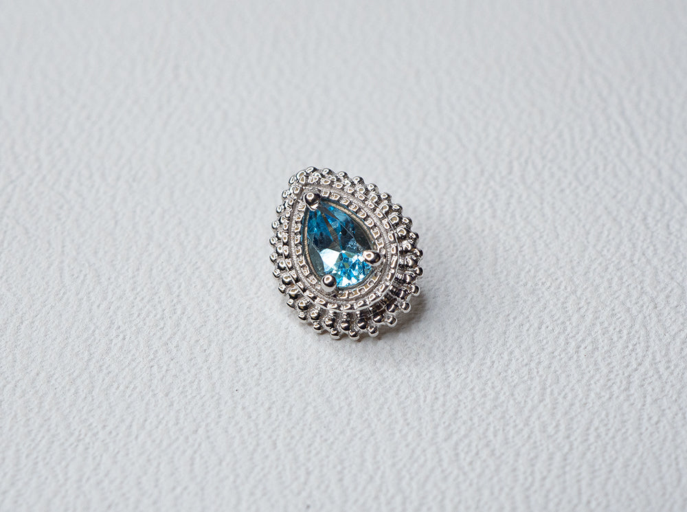 BVLA - Afghan Pear - Swiss Blue Topaz