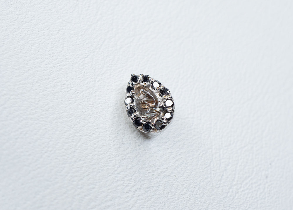 BVLA - Altura Pear - Tourmalated Quartz / Black Diamond
