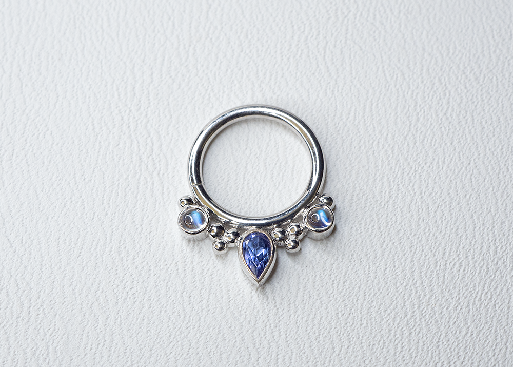 BVLA - Eden Pear - Tanzanite / Rainbow Moonstone
