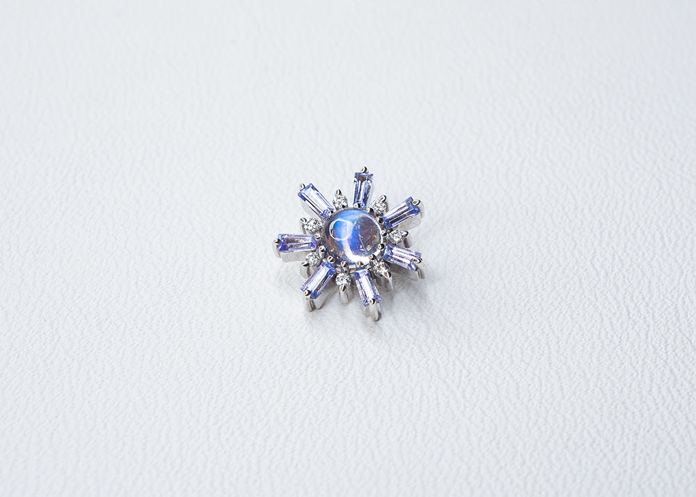 BVLA - Elaine - Tanzanite / Diamond / Rainbow Moonstone