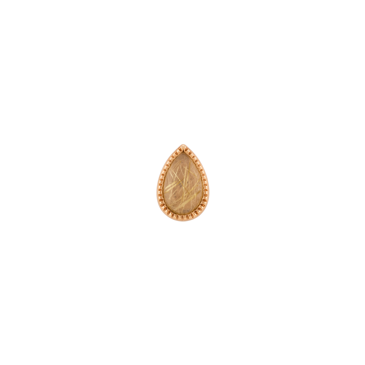 Auris - Grisant Teardrop - Quartz Rutilé