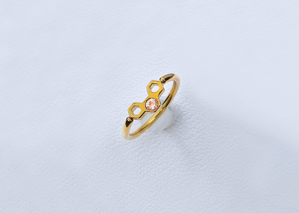 BVLA - Honeycomb Ring  - Oregon Sunstone