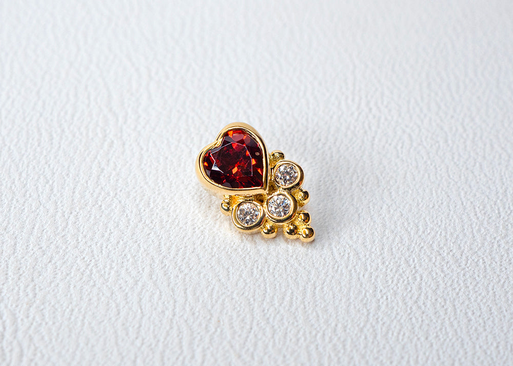 BVLA - Lucy's Heart - Diamond / Garnet