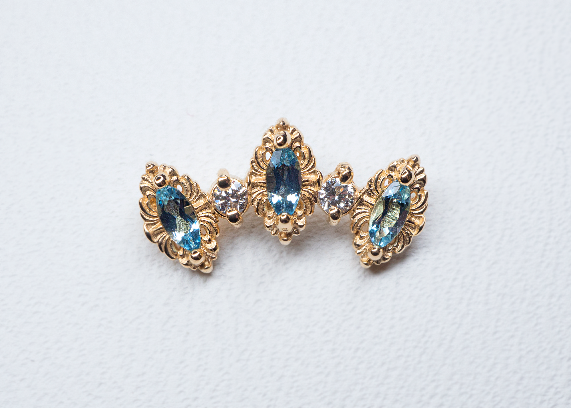 AuAdore - Majesty - Swiss Blue Topaz / Diamond