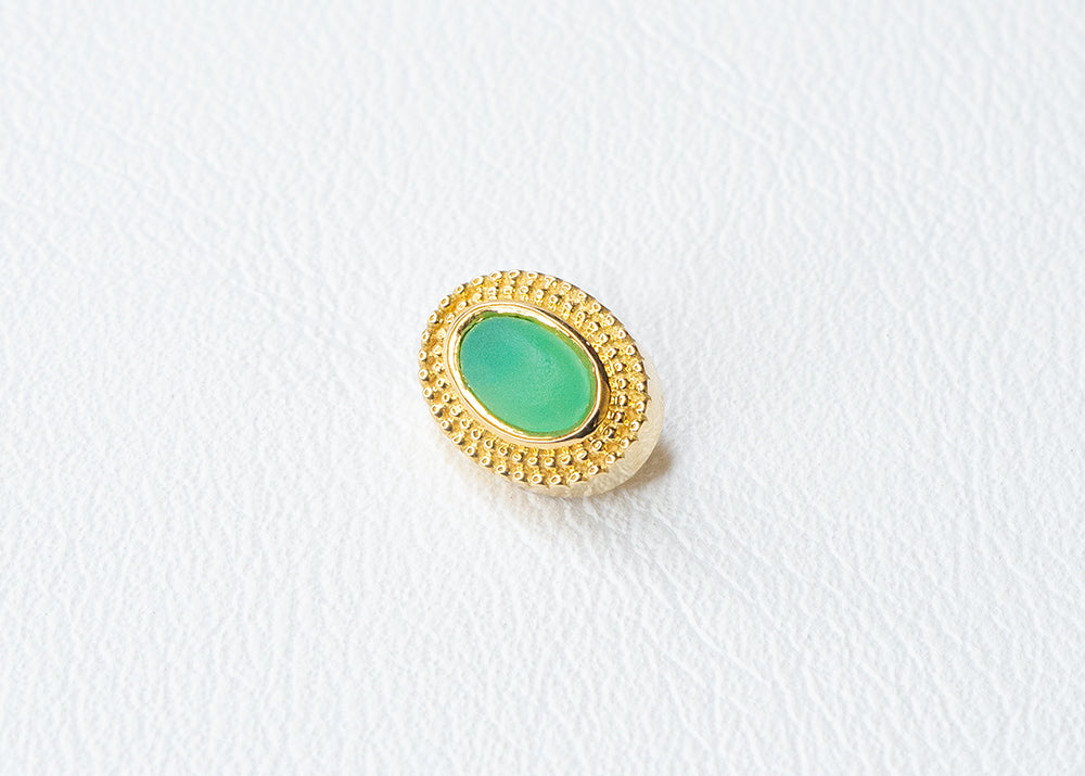 BVLA - Oval Millgrain - Chrysoprase