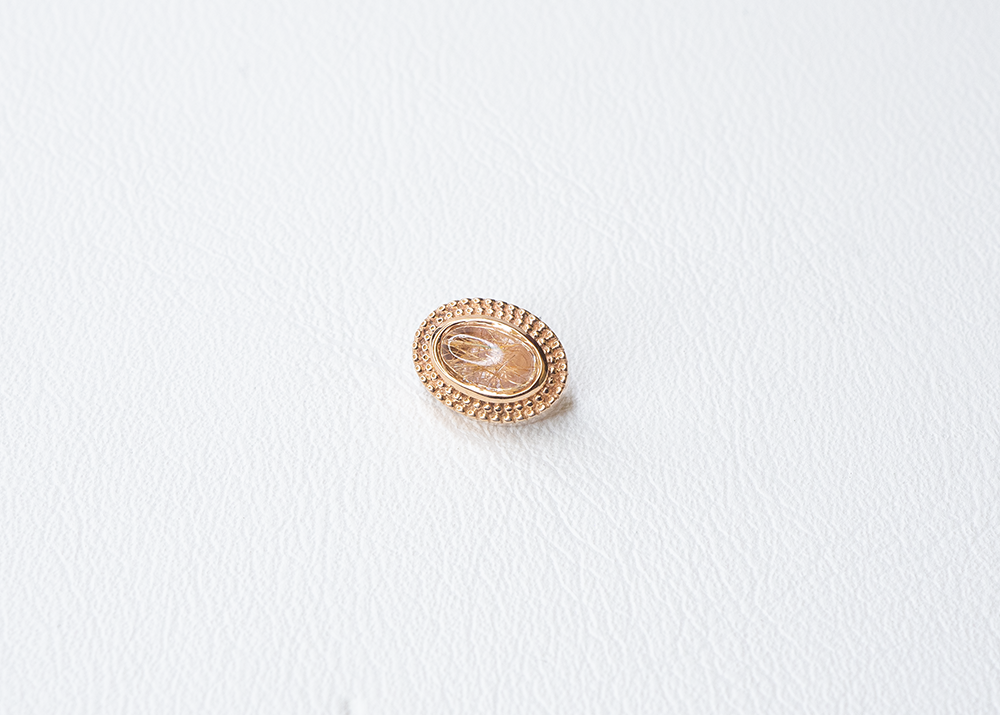 BVLA - Oval Millgrain - Rutilated Quartz