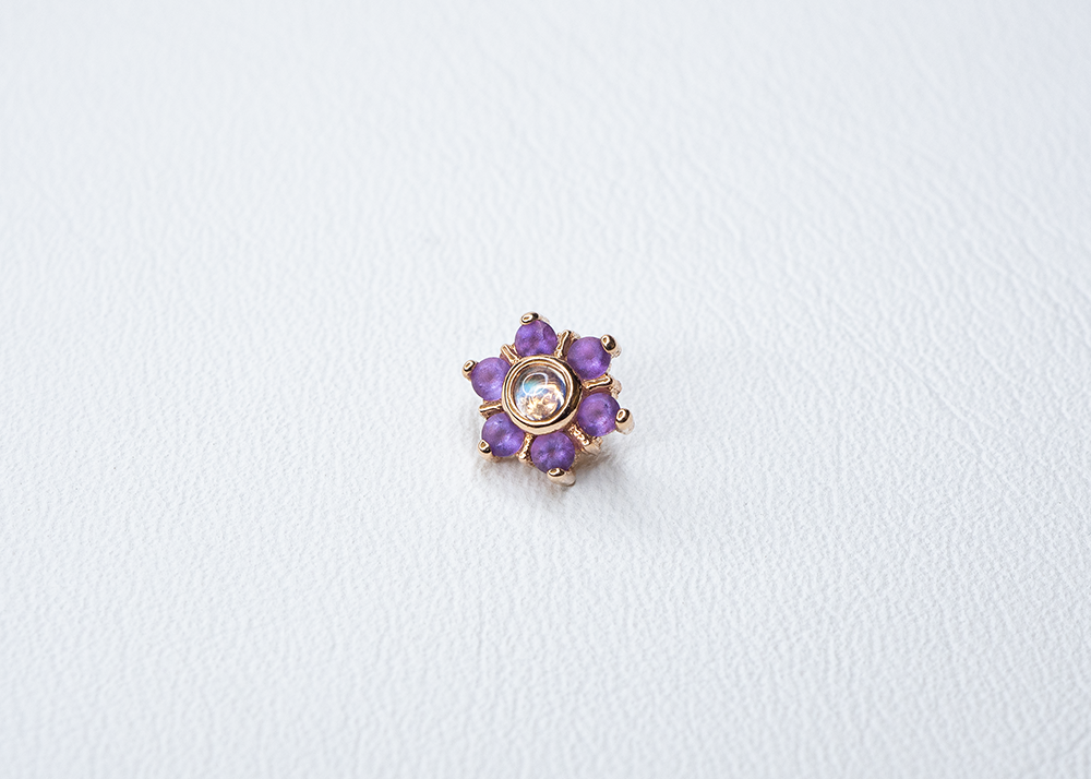BVLA - Mini Toltec - Rainbow Moonstone / Amethyst