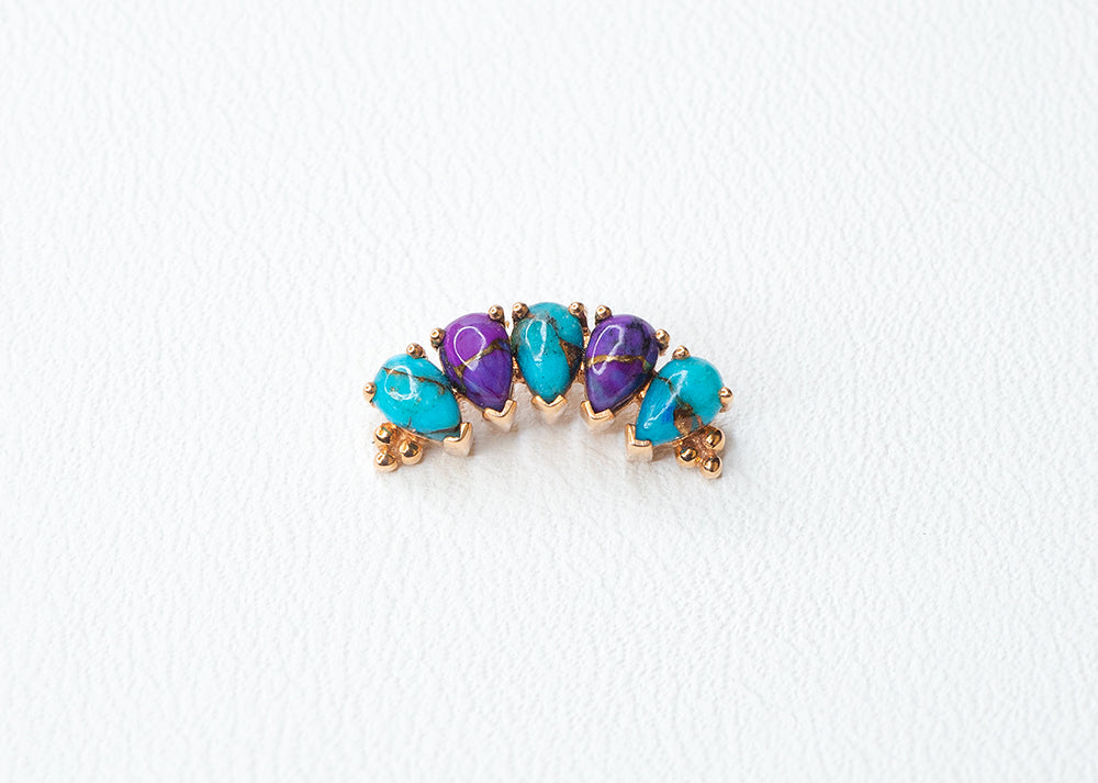 BVLA - Pear Panaraya 5 - Blue Copper Turquoise / Purple Copper Turquoise