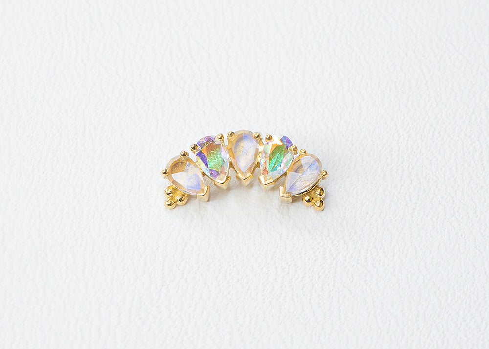 BVLA - Pear Panaraya 5 - Mercury Mist Topaz / Rainbow Moonstone