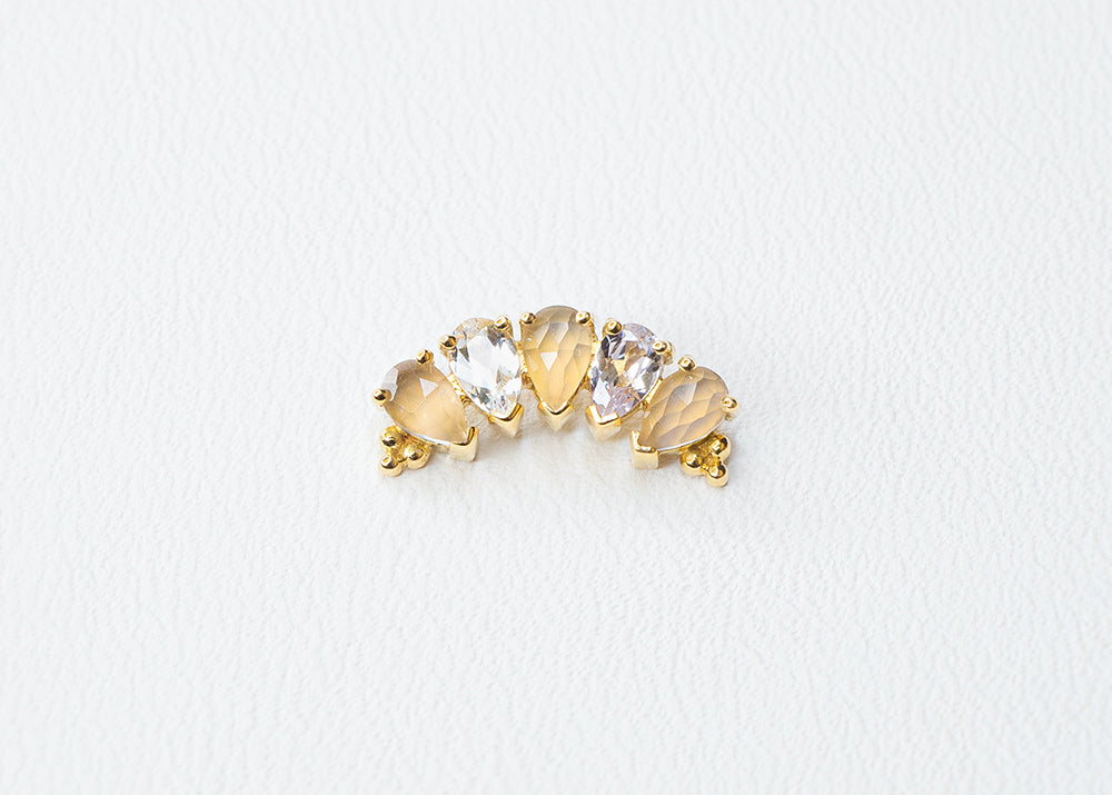 BVLA - Pear Panaraya 5 - Chalcedony / Sapphire