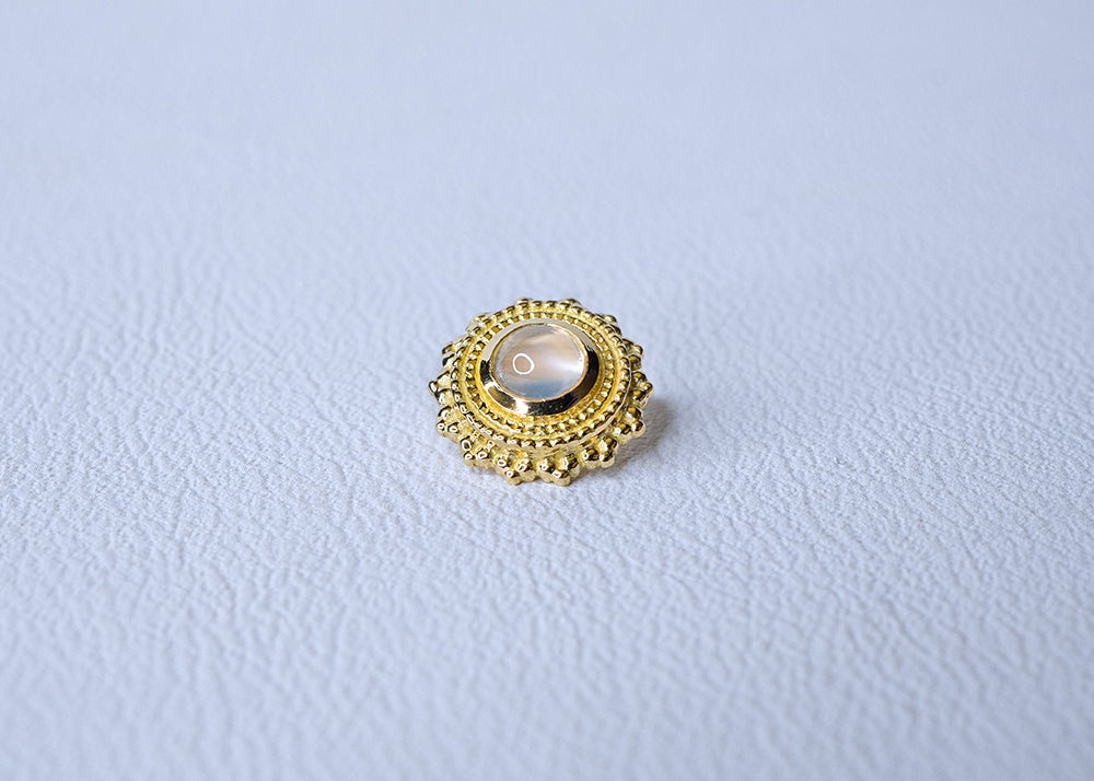 BVLA - Afghan Round - White Moonstone