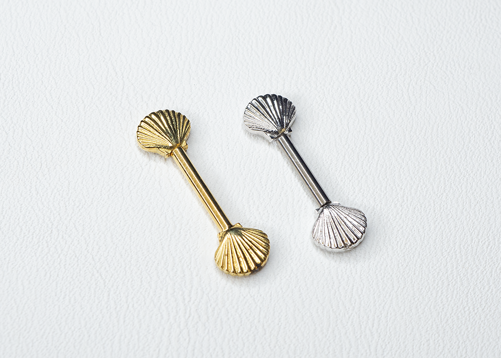 BVLA - Sea Shell Téton (barre en or non incluse)