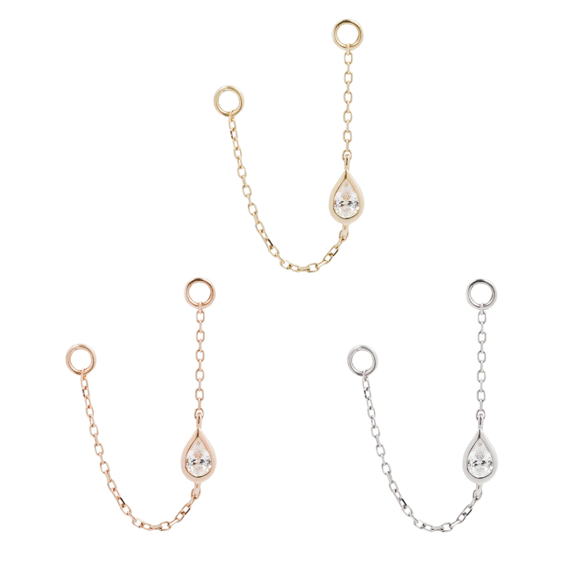 Buddha Jewelry - Teardrop CZ Chain