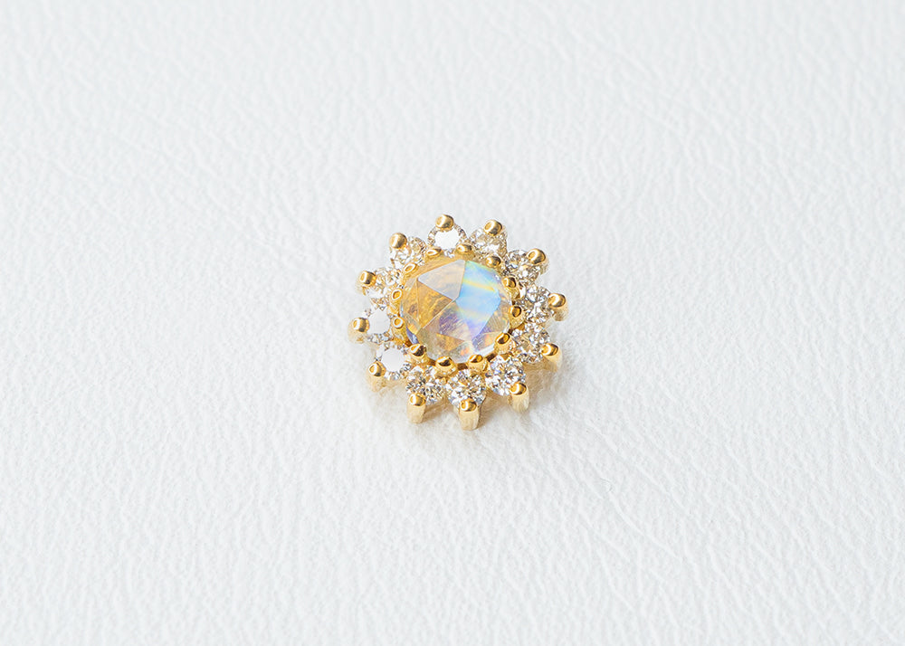 BVLA - The Rose - Diamond / Rainbow Moonstone