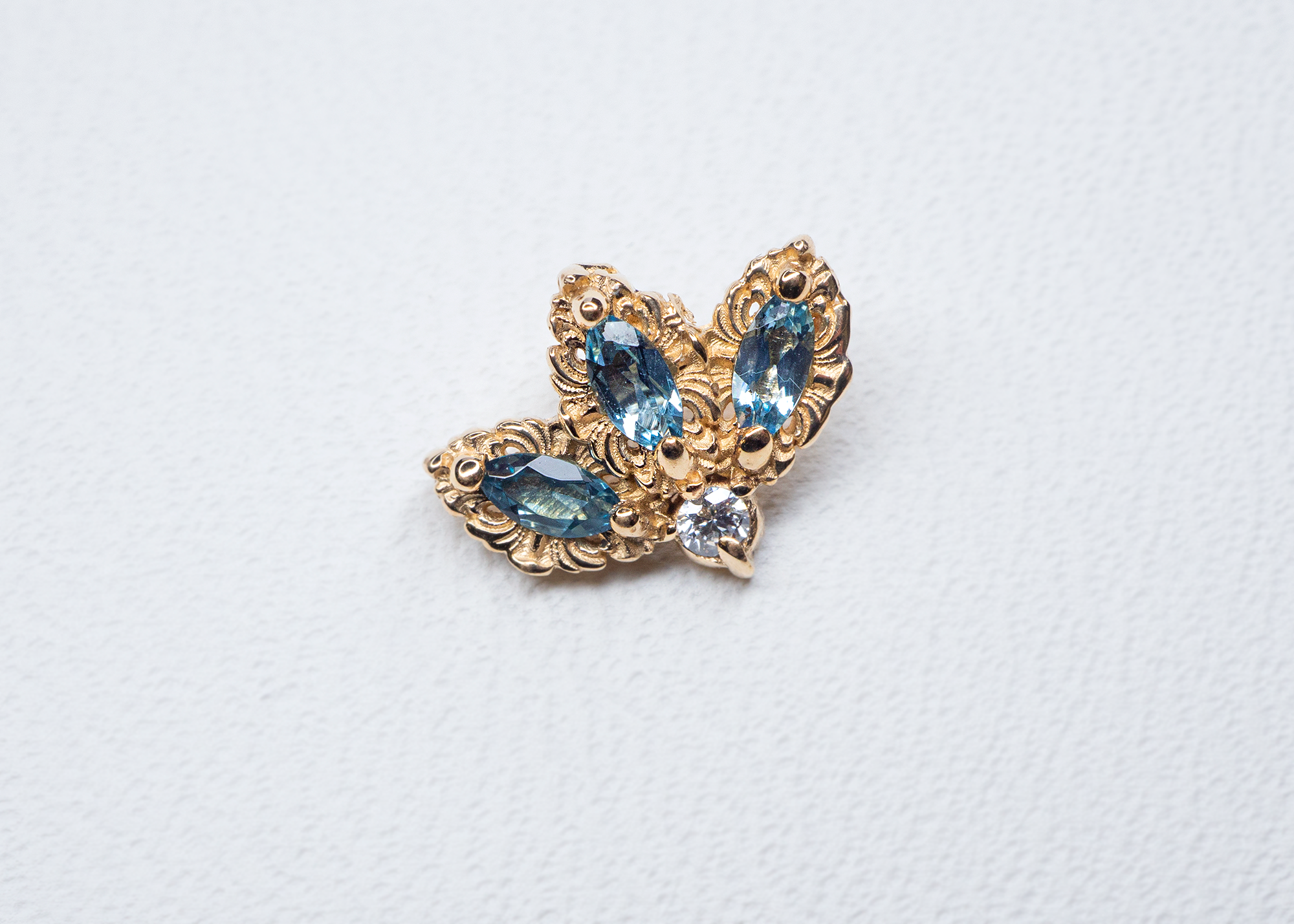 AuAdore - The Vow - Swiss Blue Topaz / Diamond